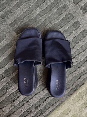 ALDO Black Padded Slide Sandals